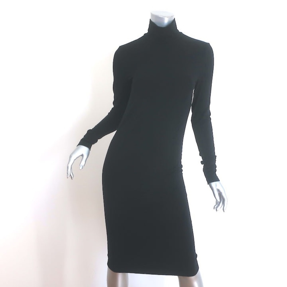 Wolford Black Long-Sleeved Jersey Midi Dress